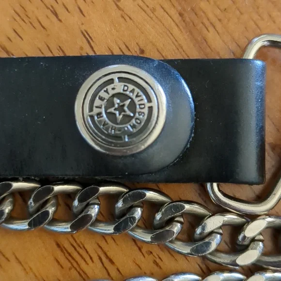 Harley-Davidson Black Leather Chain Wallet - Picture 2 of 8